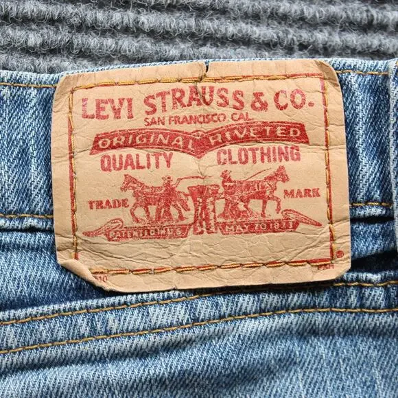 Levi's 518 Superlow Bootcut Jeans Women's 32x29 Blue Low Rise Y2K - Picture 7 of 10